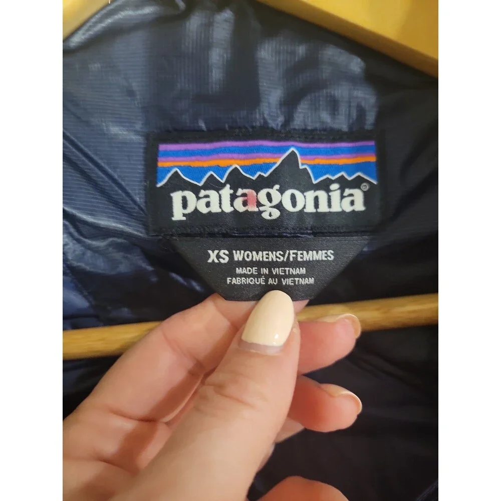 Patagonia Micro Puff Hooded Jacket Women's XS Navy Lightweight Insulated Outdoor - Picture 8 of 13
